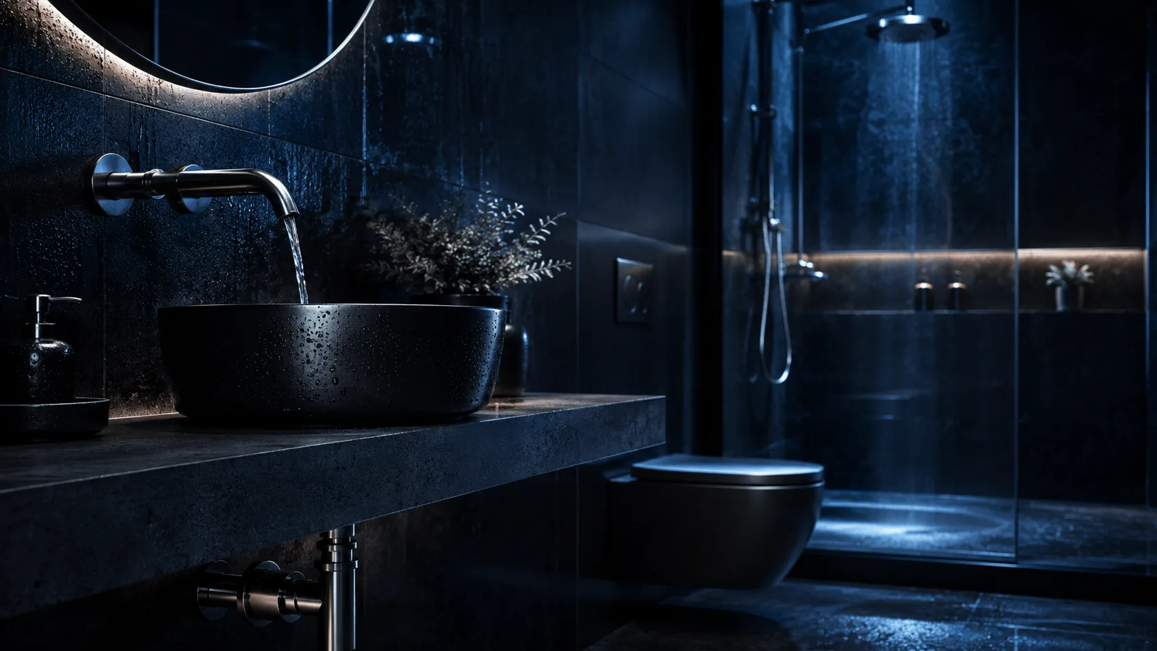 Bathroom plumbing installation in a Valencia apartment