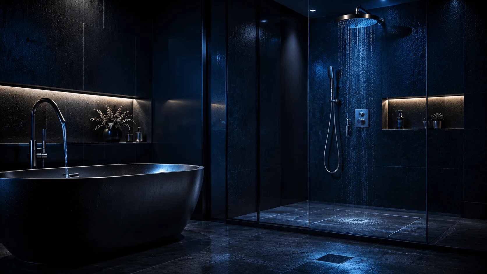 Shower and bathtub installation in a Valencia bathroom