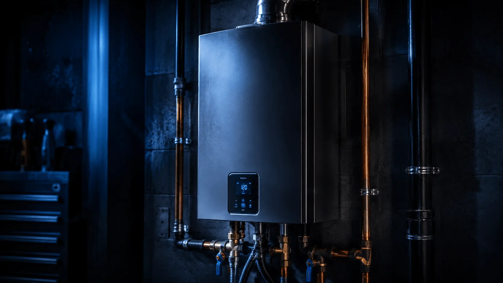 Water heater installation in a Valencia apartment